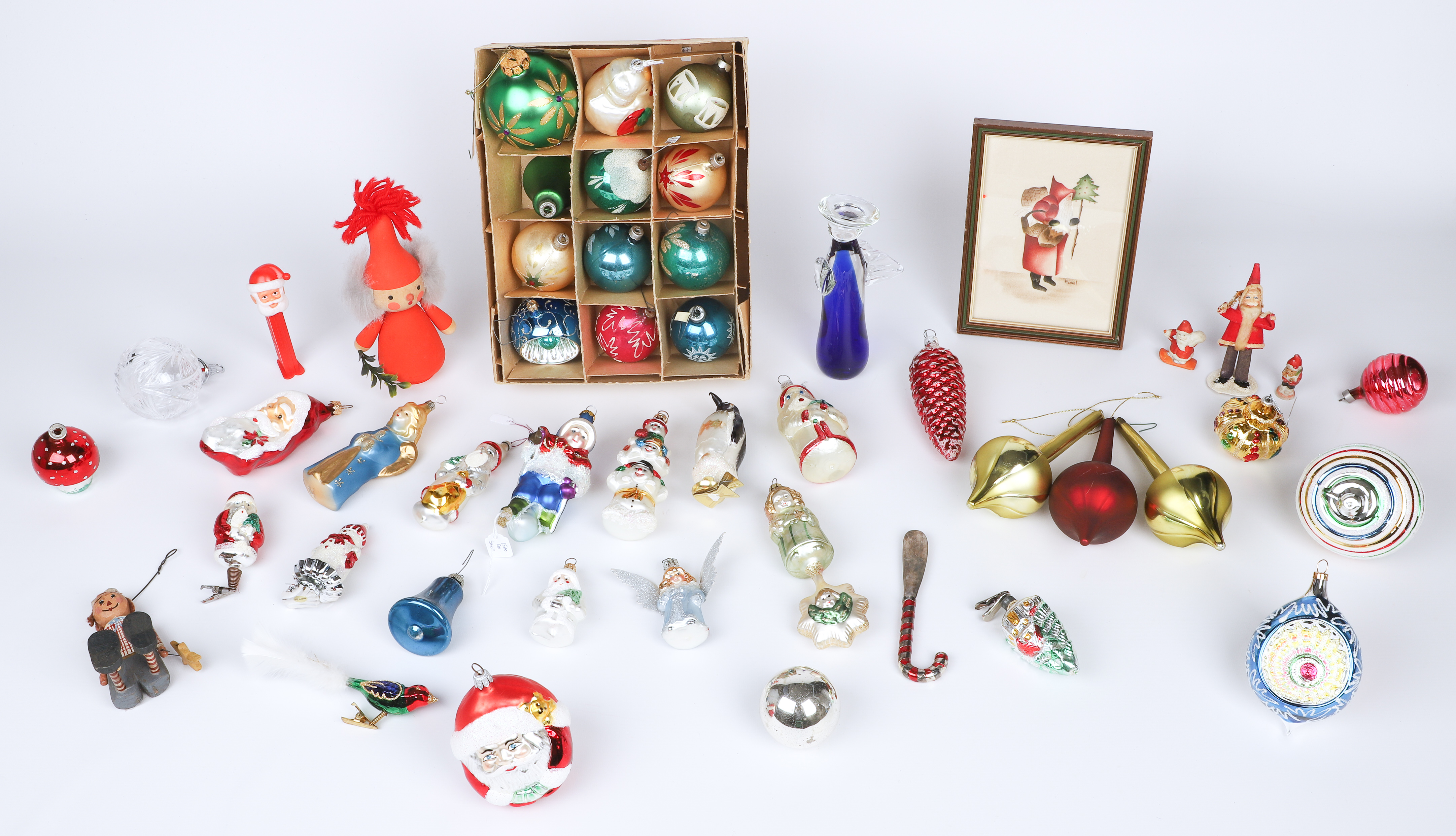 Vintage Christmas ornaments and 2e2488
