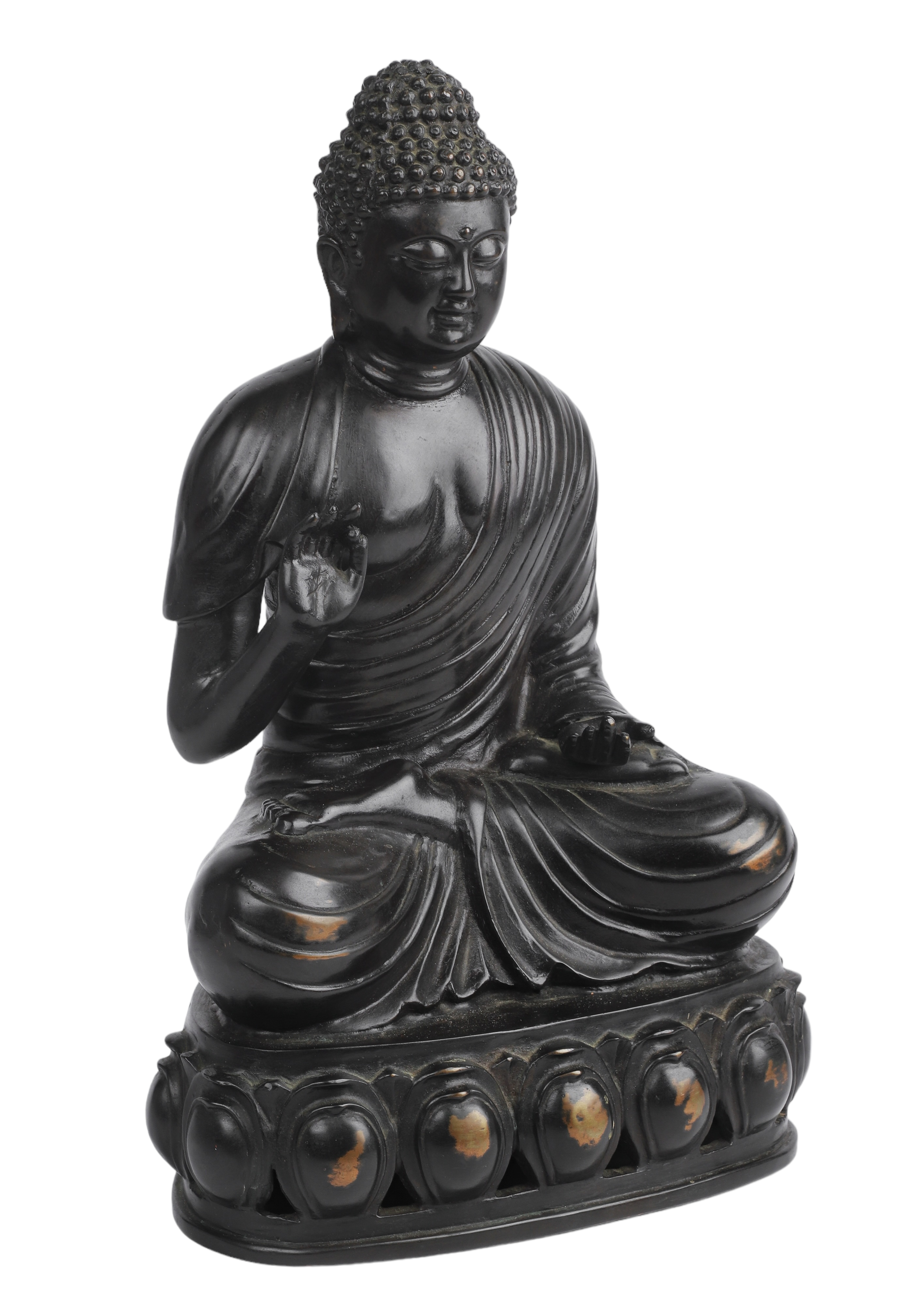 Bronze Thai seated Buddha figure  2e24c8