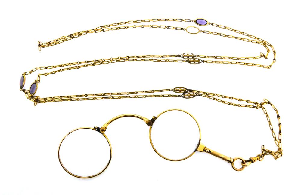 JEWELRY: ANTIQUE 14K LORGNETTE