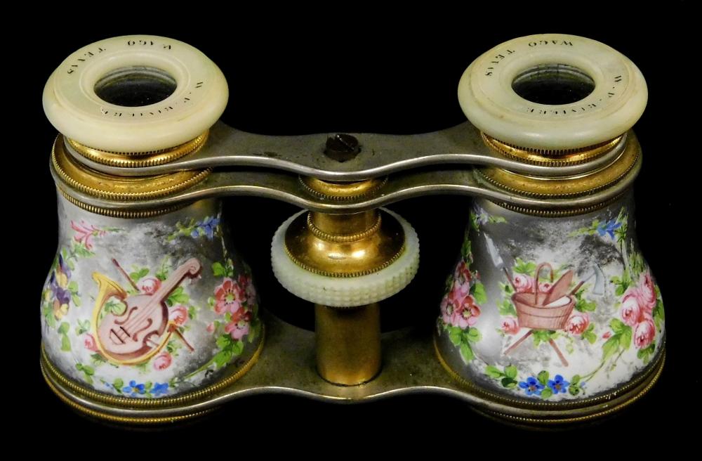 ENAMEL OPERA GLASSES, C. 1880, MOTHER