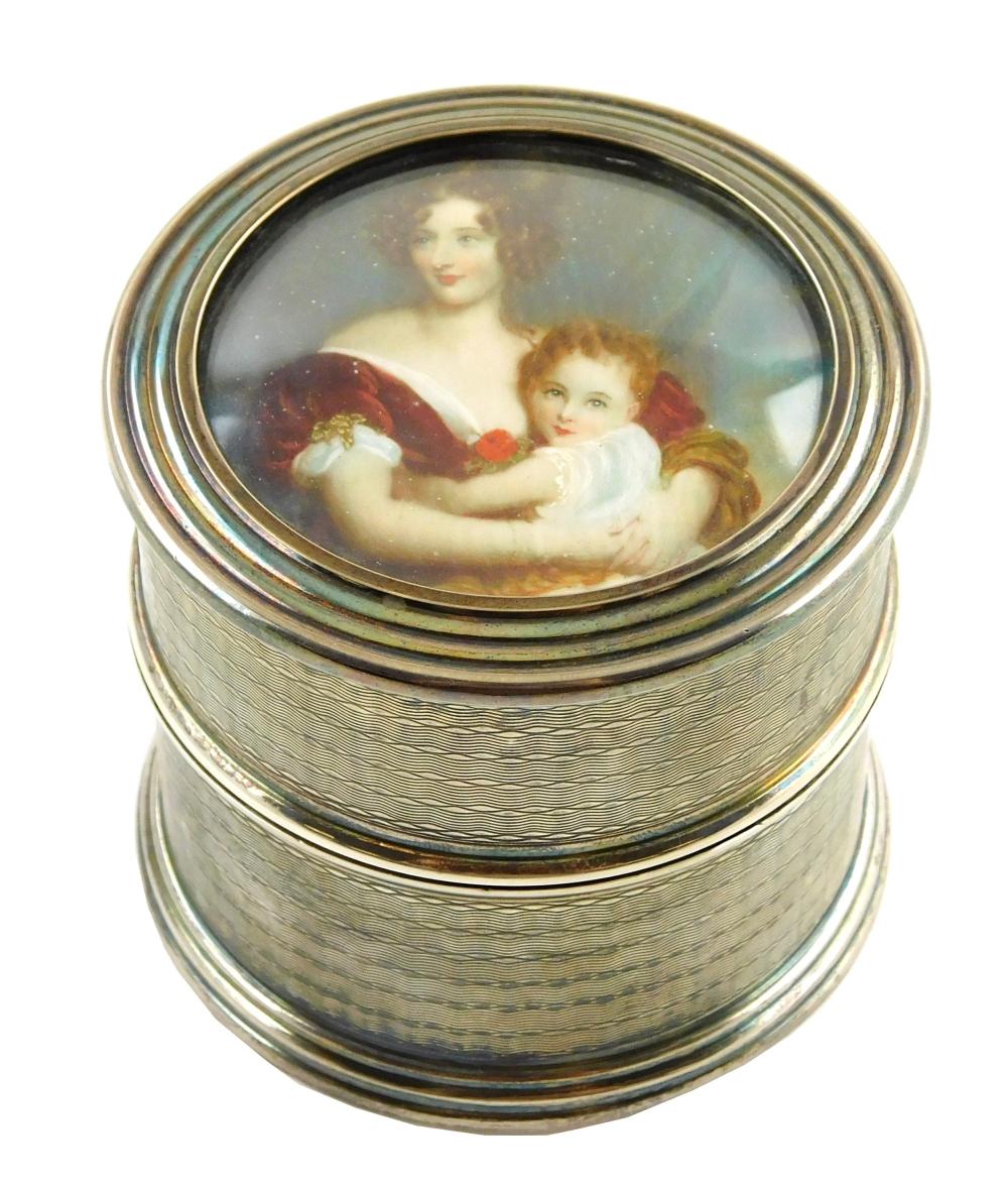 SILVER FRENCH ROUND TRINKET BOX 2e2694