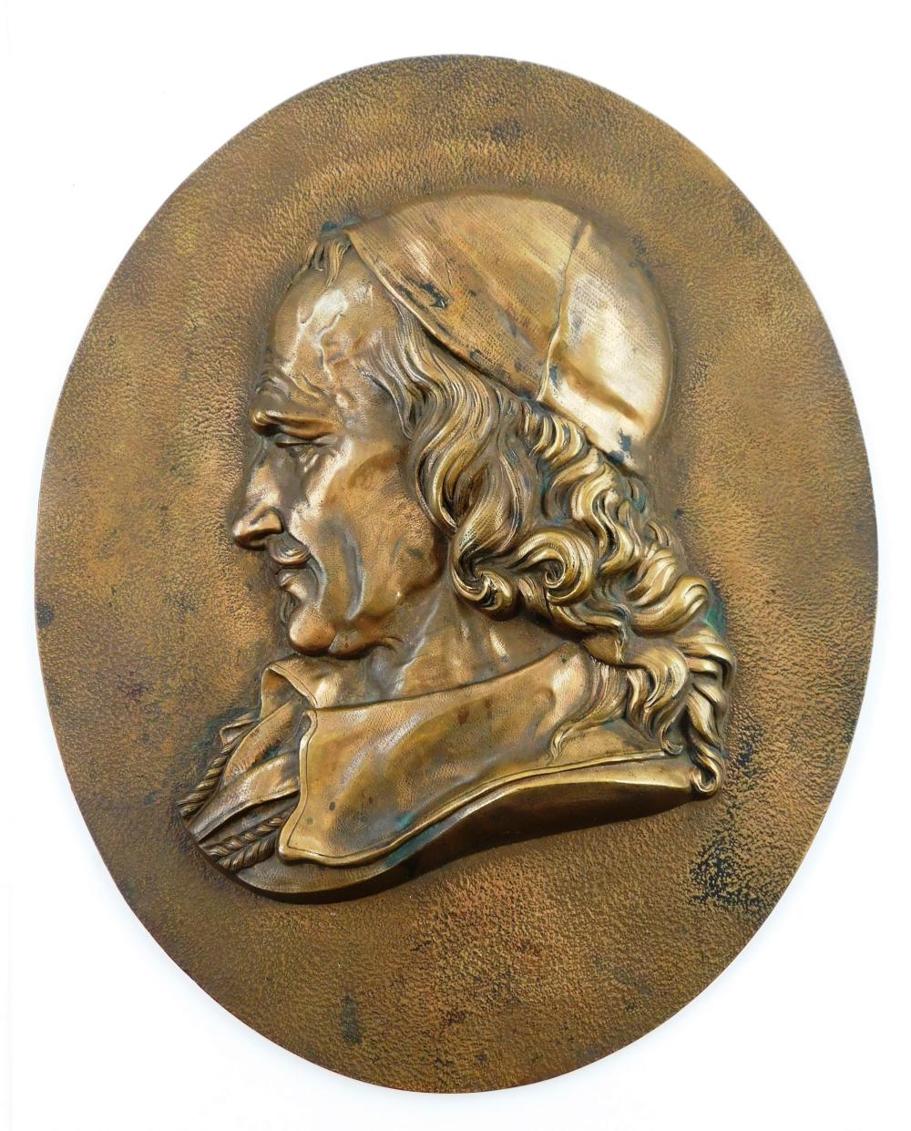 BRONZE PLAQUE OF RELIGIOUS BUST