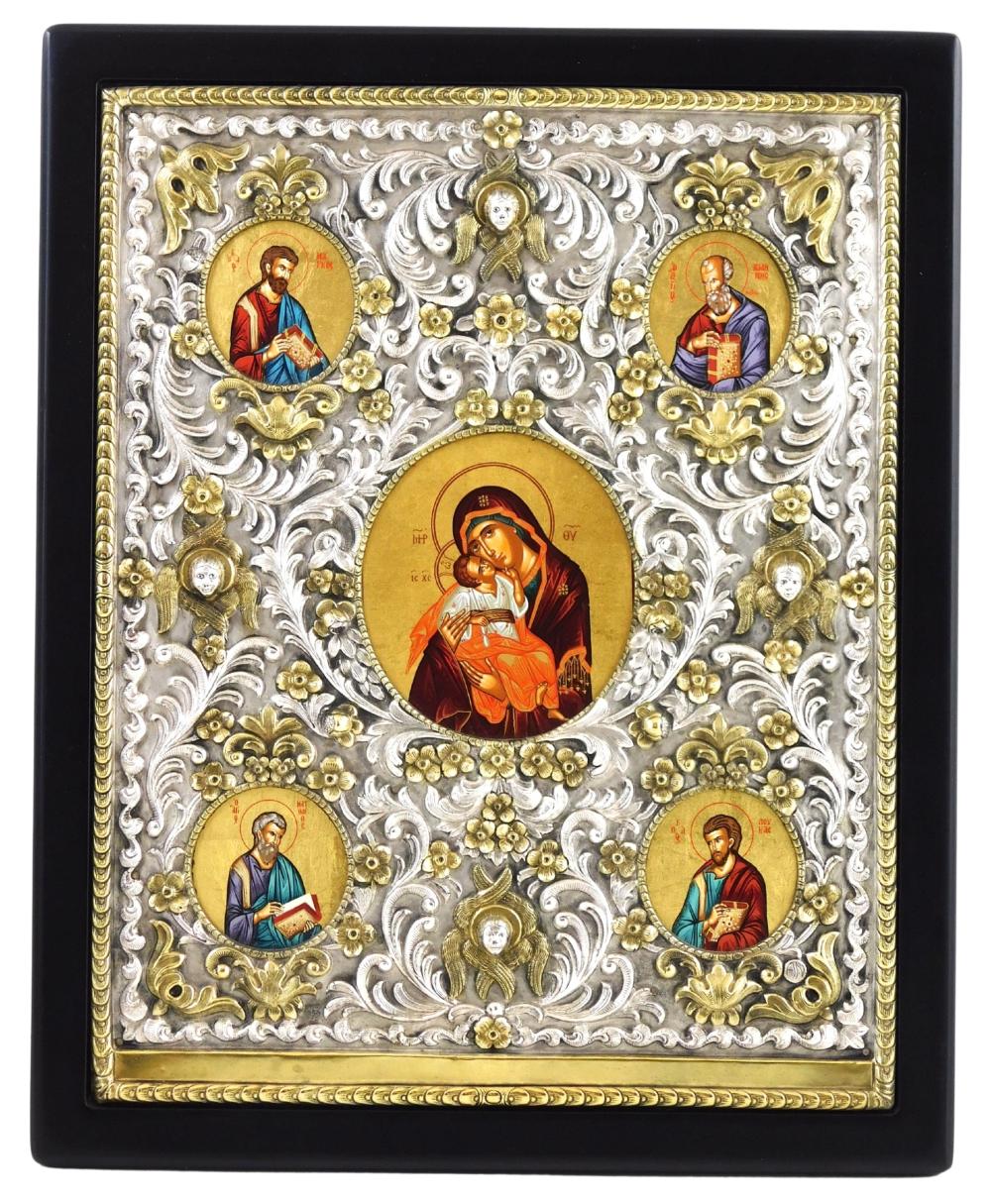 RUSSIAN ICON, "VIRGIN AND CHILD