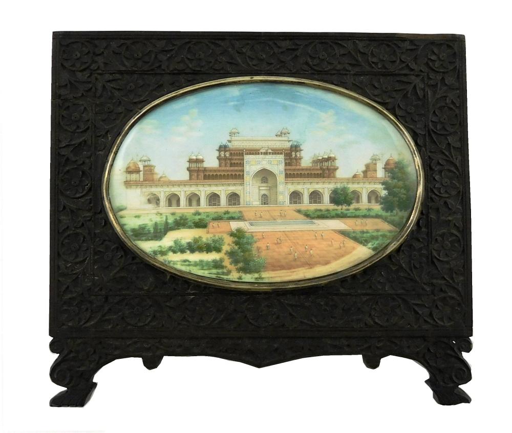 MINIATURE PAINTING ON IVORY, INDIA,