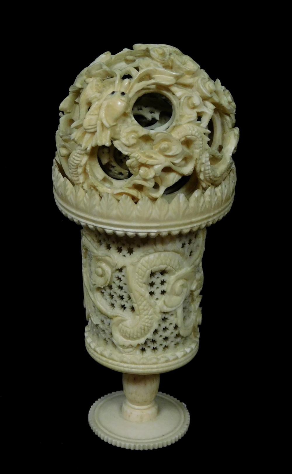 ASIAN CHINESE IVORY PUZZLE BALL 2e2754