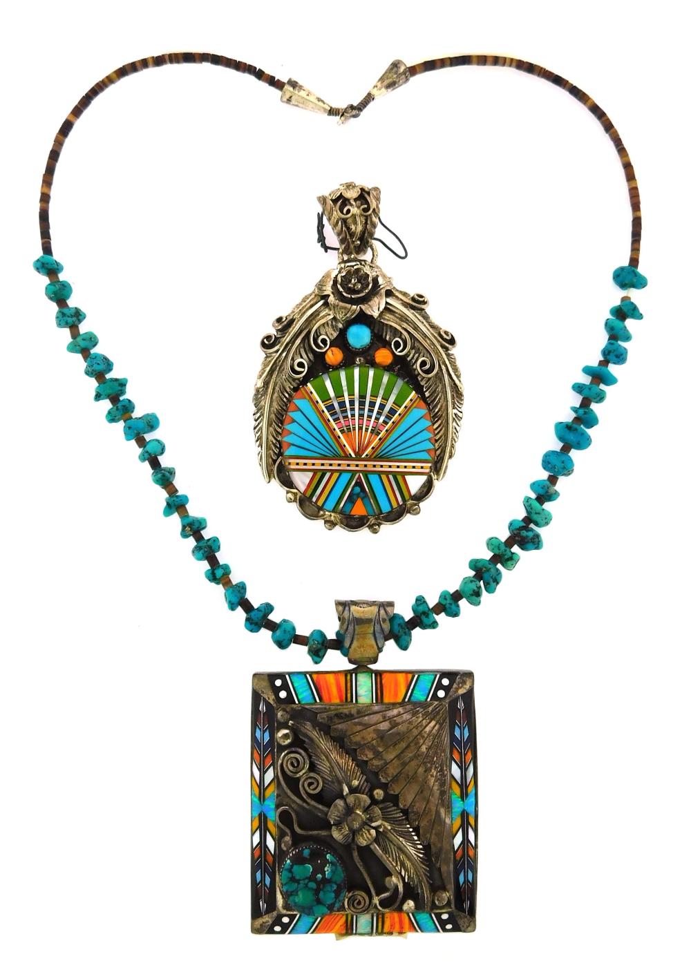 JEWELRY: TWO NATIVE AMERICAN ZUNI