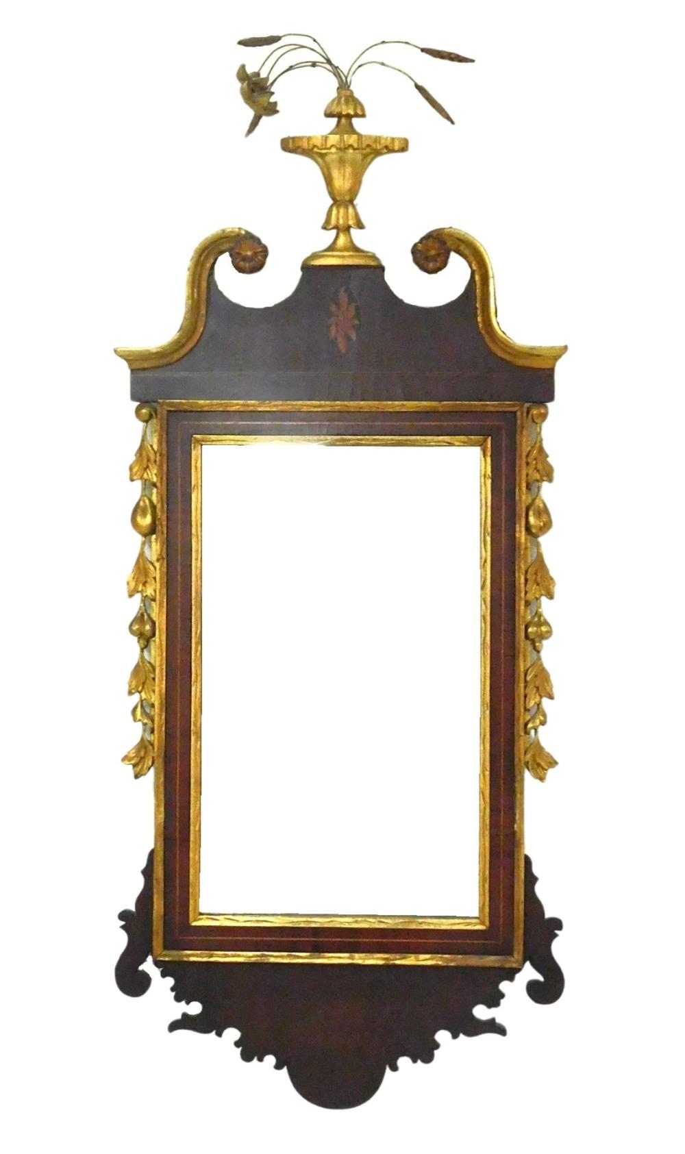 CHIPPENDALE-STYLE WALL MIRROR WITH