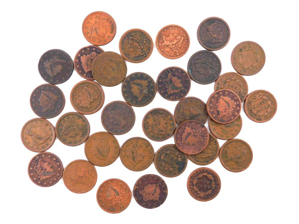 COINS: LOT OF THIRTY-THREE LARGE