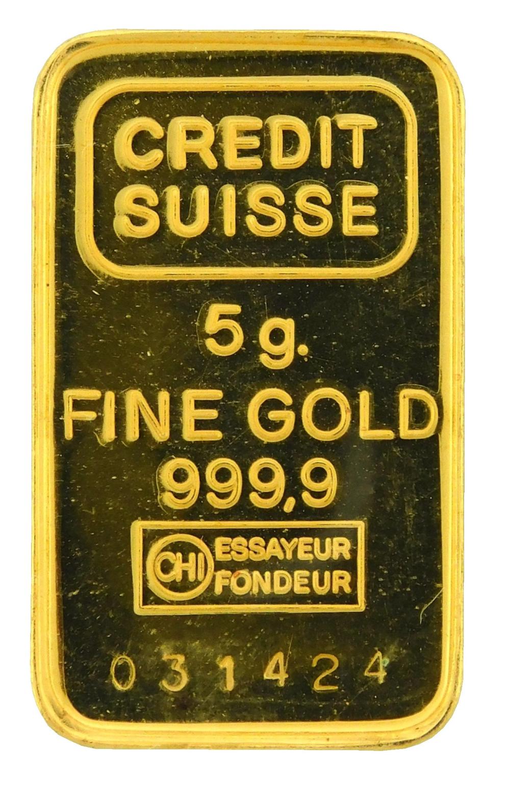 A 5 GRAM 999 9 FINE GOLD BAR BEARING 2e27dc