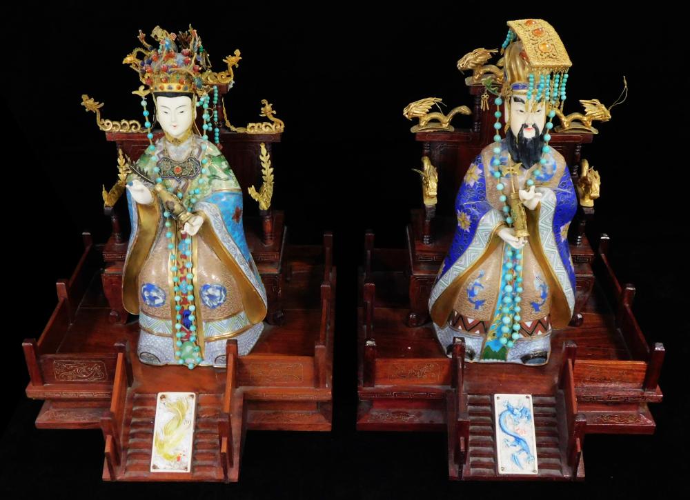 ASIAN: PAIR OF IMPERIAL CLOISONNE