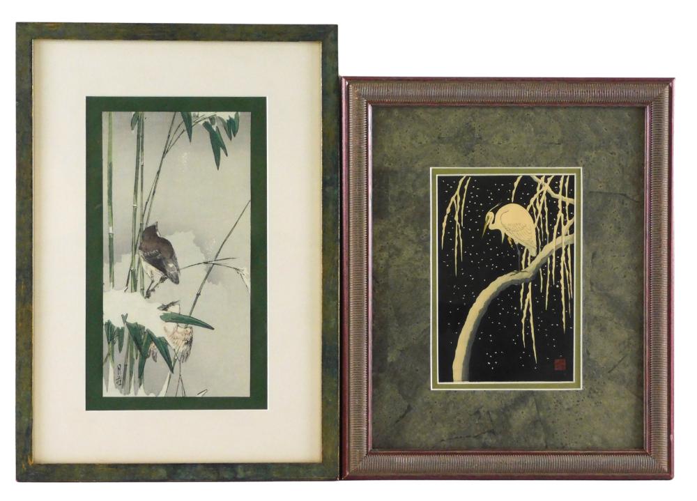 ASIAN: TWO WOODBLOCK PRINTS WITH