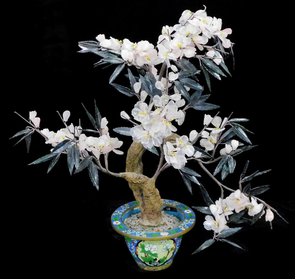 ASIAN HARDSTONE FLOWERING BONSAI FORM 2e289a