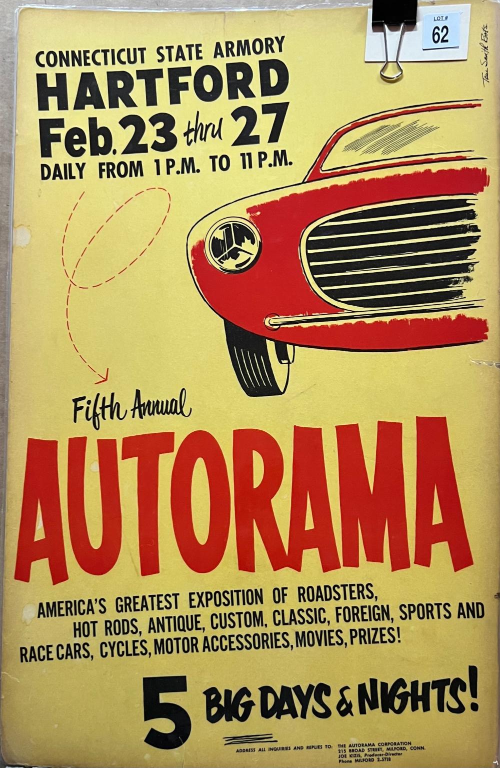 1955 HARTFORD AUTORAMA POSTER  2e28f8