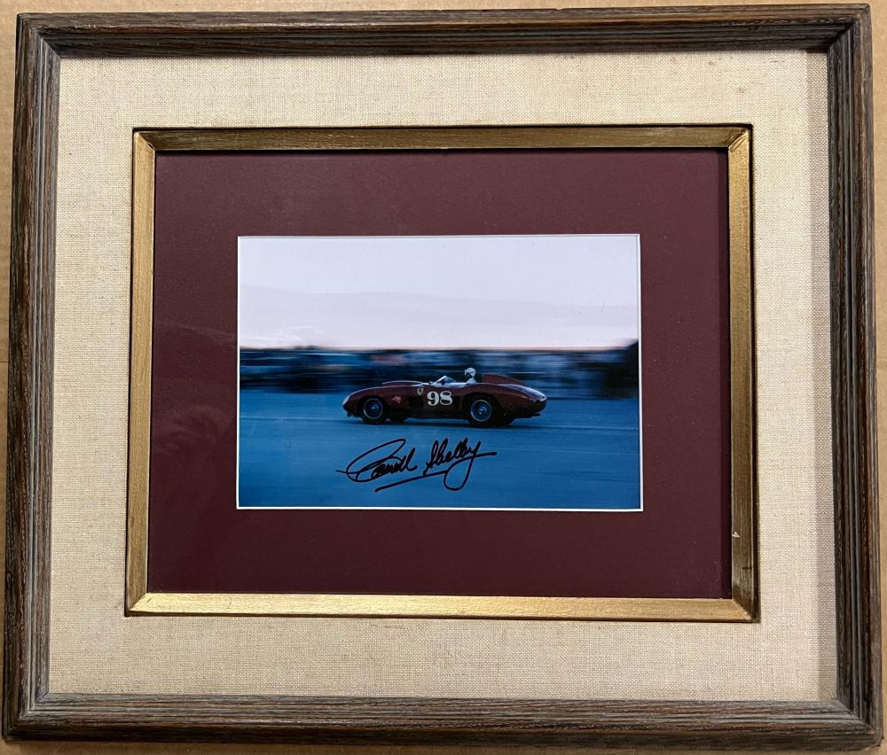 FRAMED AUTOGRAPHED CAROLL SHELBY