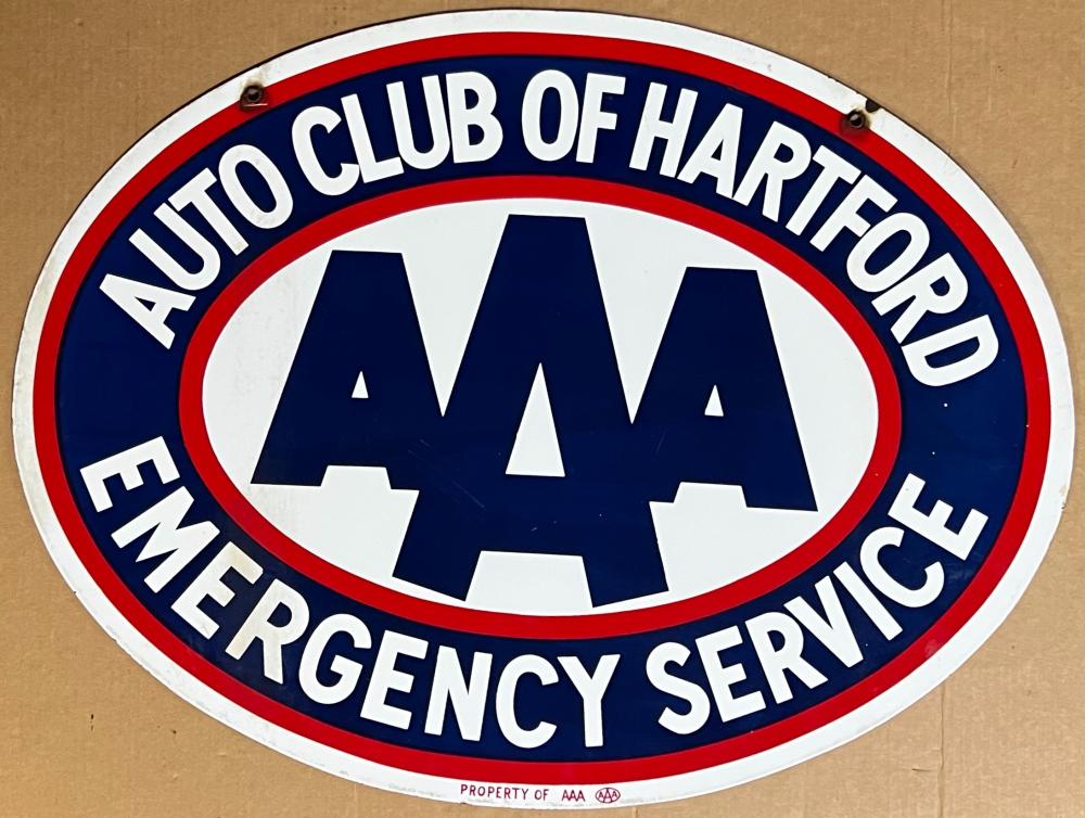 AAA AUTO CLUB OF HARTFORD PORCELAIN 2e292e