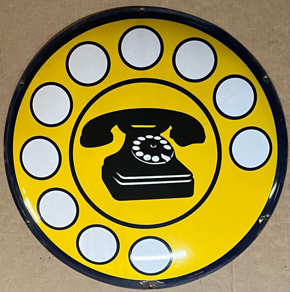 ROTARY TELEPHONE CONVEX ROUND PORCELAIN 2e2937