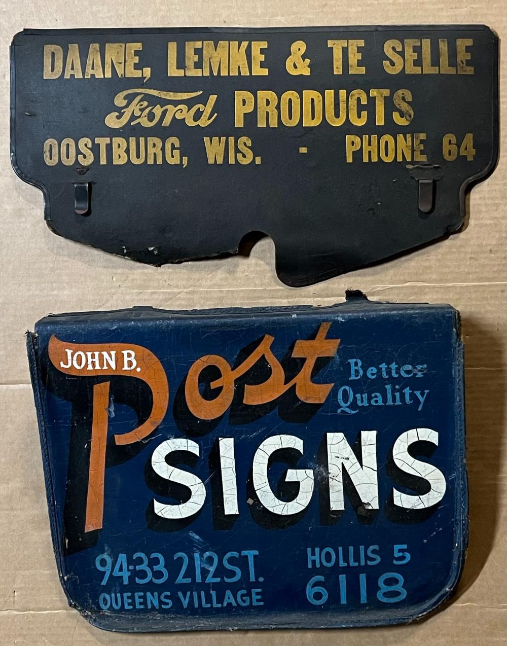 TWO ADVERTISING ITEMS, FORD MODEL