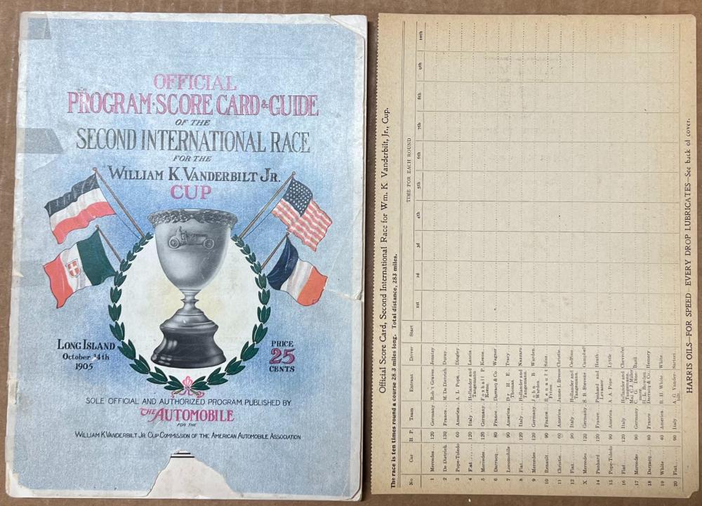 1905 OFFICIAL VANDERBILT CUP RACE 2e2969