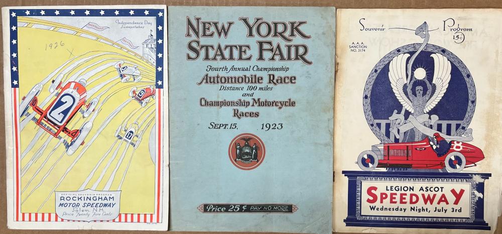 THREE RACE PROGRAMS 1923 NY STATE 2e296e