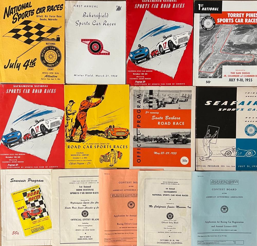 1950’S CA RACE EVENT PROGRAMS