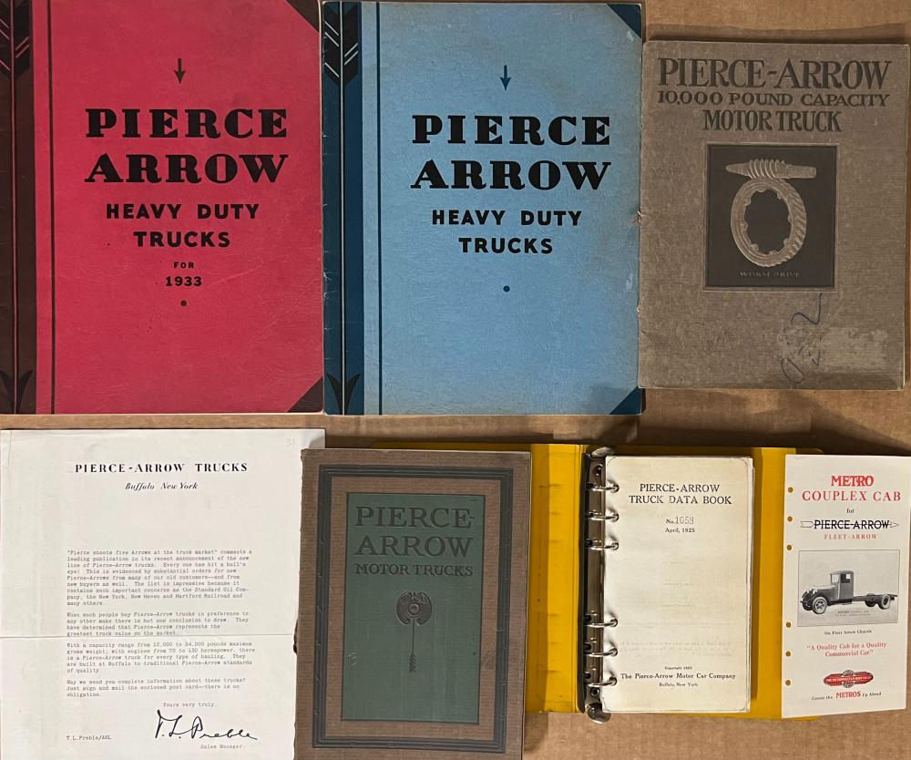 PIERCE ARROW TRUCK ITEMS - 1925