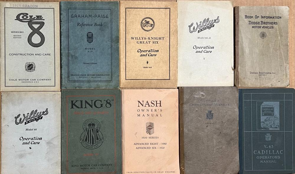 SIXTEEN 1920’S - 1930’S OWNERS MANUALS,