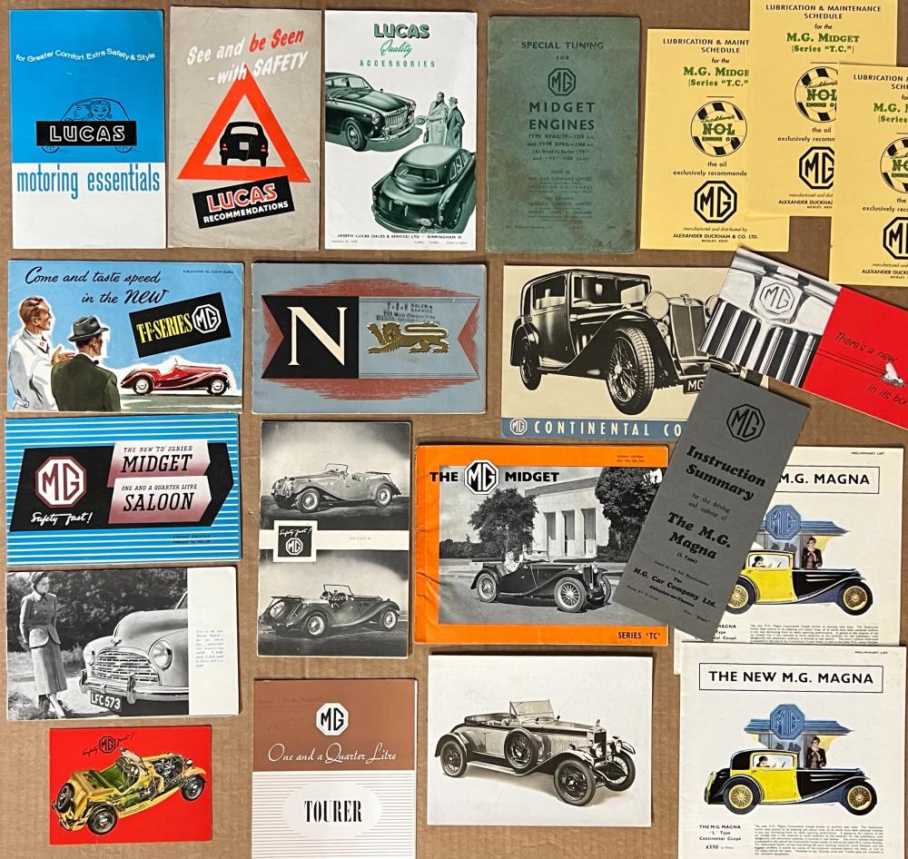 1930 S 1950 S MG BROCHURES 2e2a35