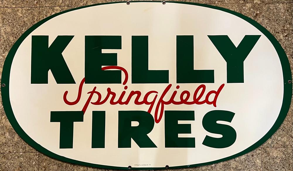 KELLY SPRINGFIELD TIRES OVAL SIGN,