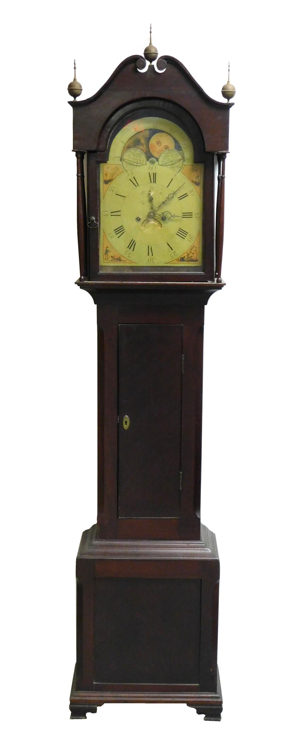 TALL CASE CLOCK, C. 1820, LIKELY