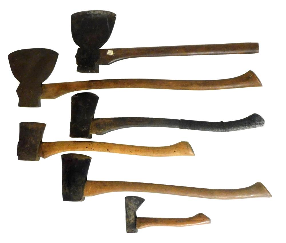 SIX COLLINS CO. AXES, LATE 19TH/ EARLY