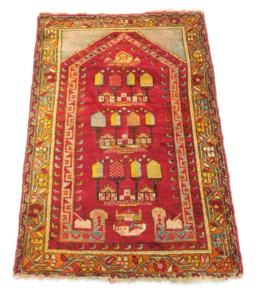 RUG SEMI ANTIQUE TURKISH PRAYER 2e2ad0