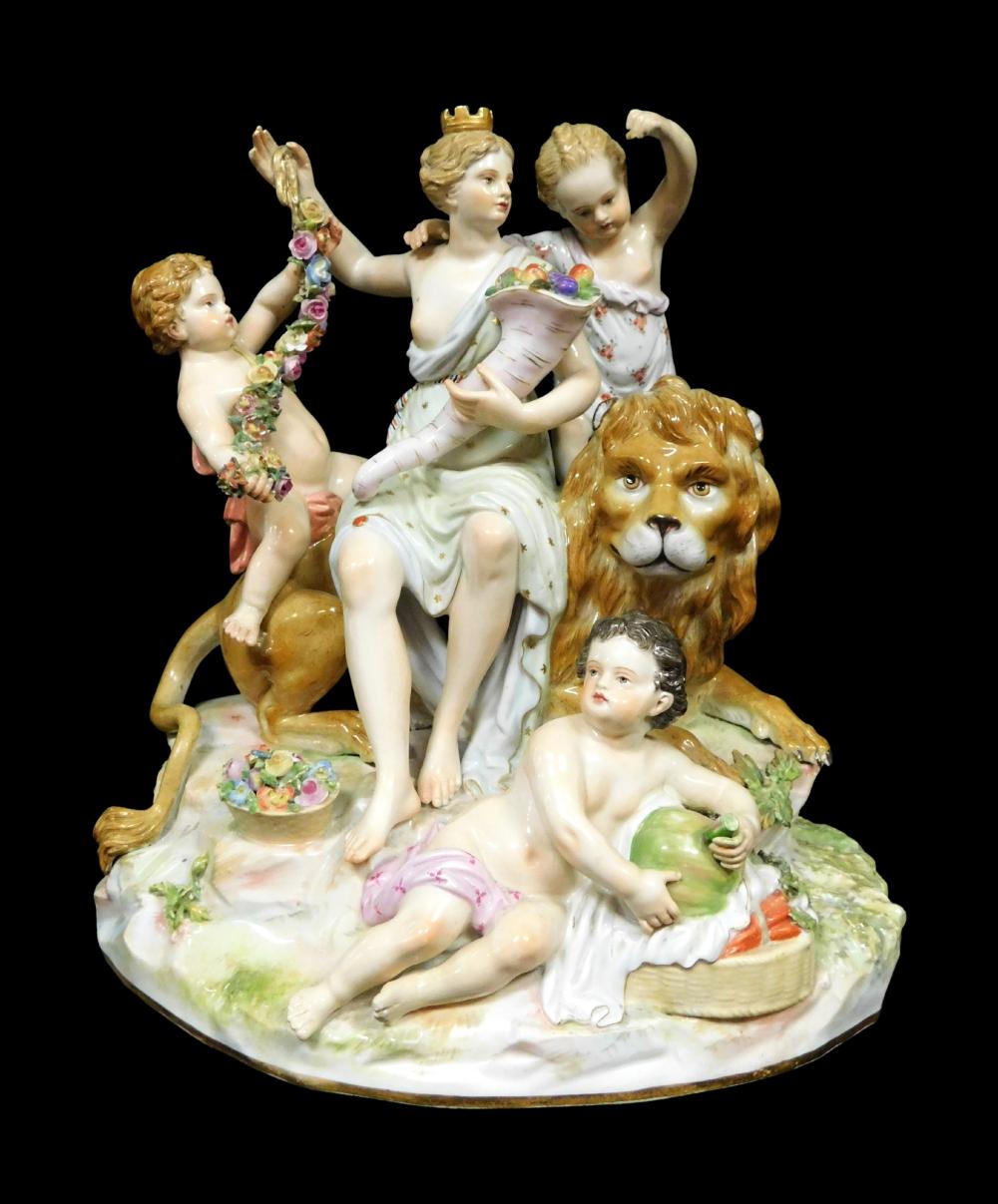 MEISSEN PORCELAIN FIGURAL GROUP,