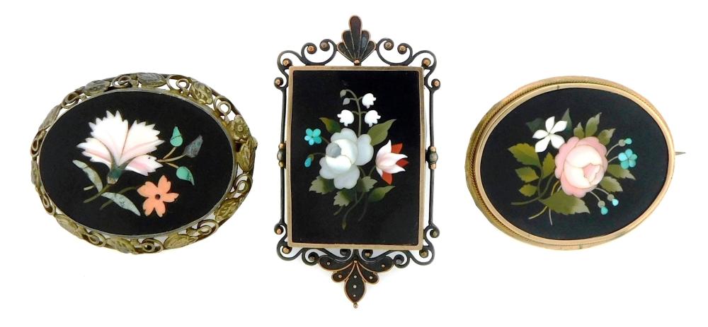 JEWELRY THREE FLORAL PIETRA DURA 2e2b07