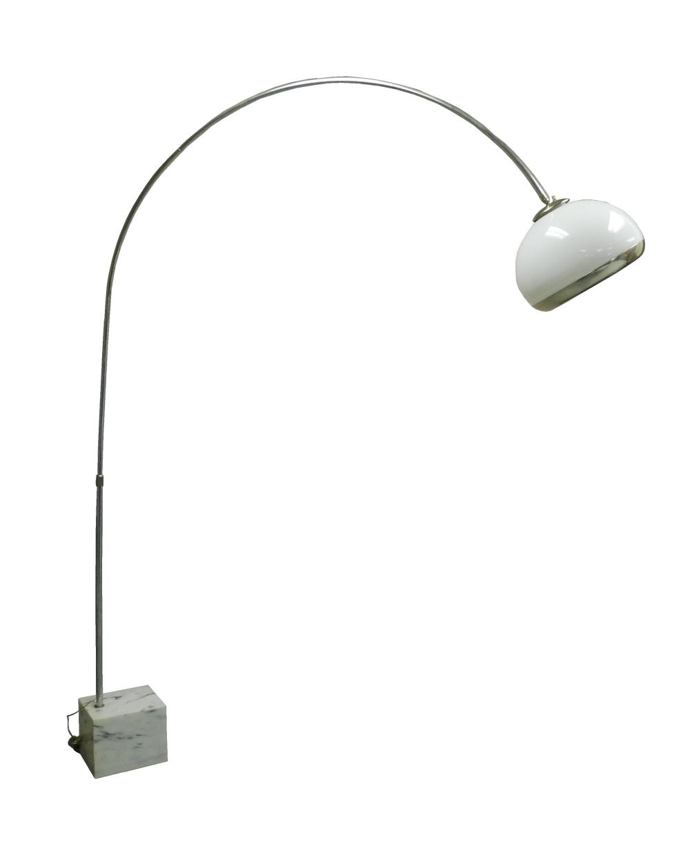 MID-CENTURY ARC FLOOR LAMP, OBLONG RECTANGULAR