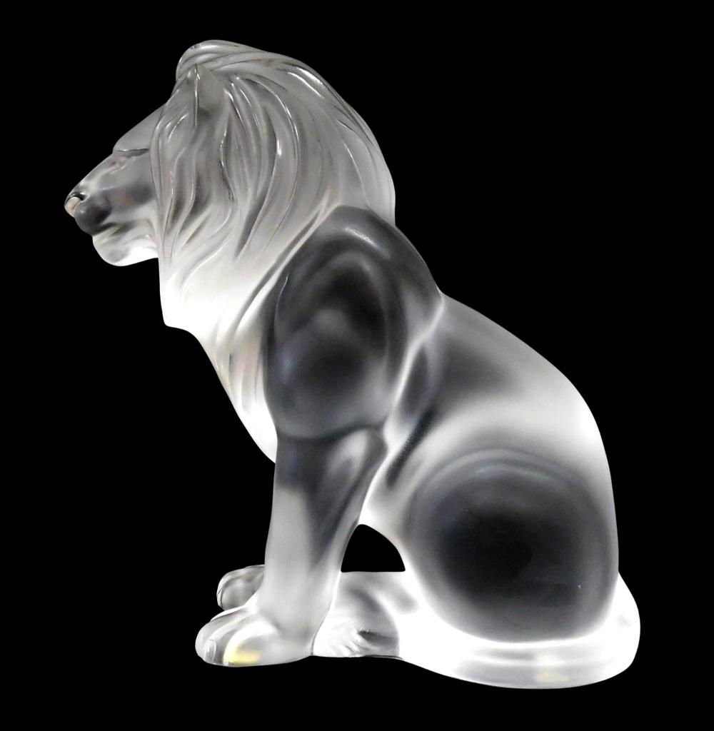 LALIQUE BAMARA LION CRYSTAL FIGURE  2e2b3f