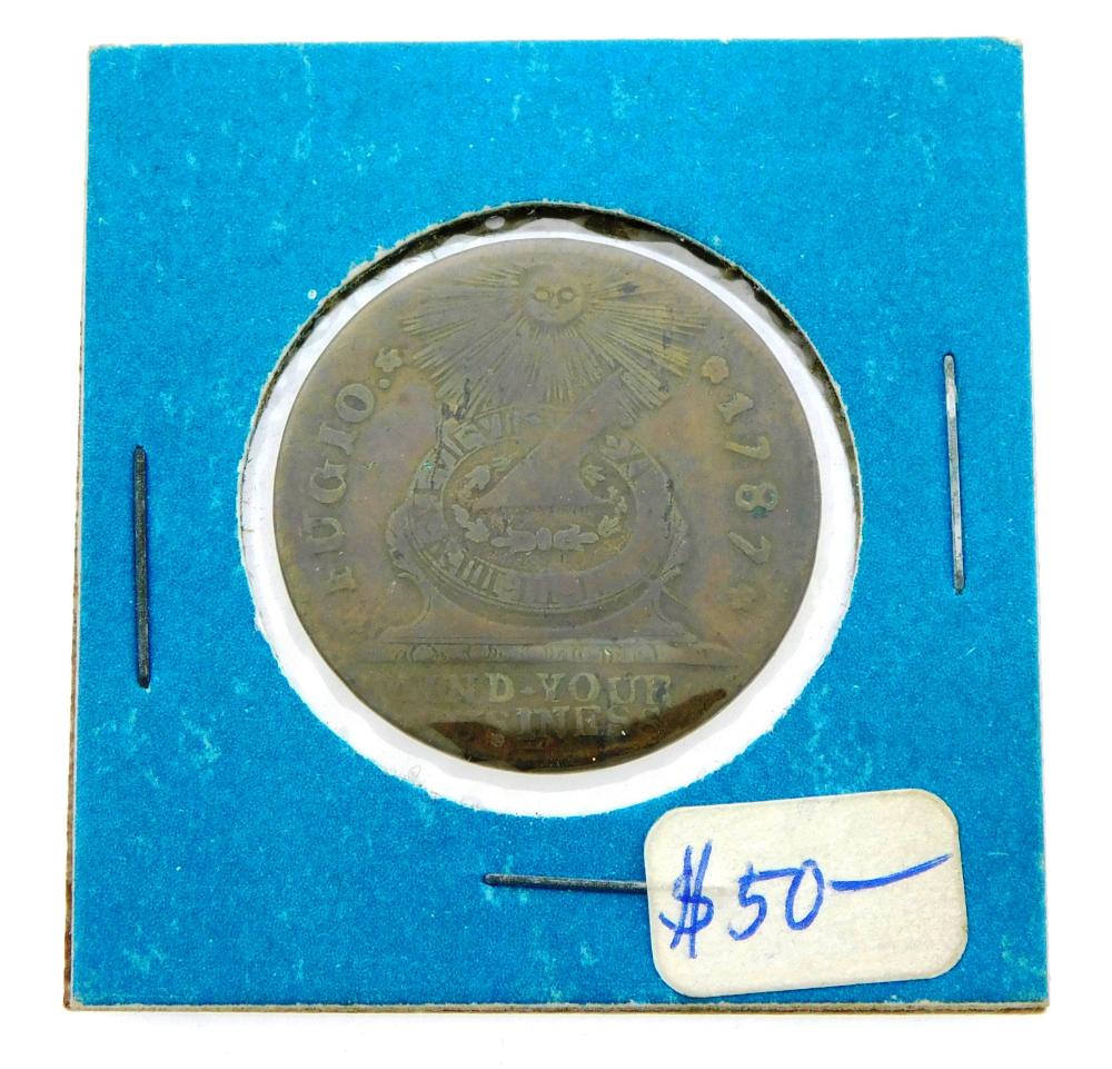 COINS: 1787 FUGIO CENT, EIGHT POINTED