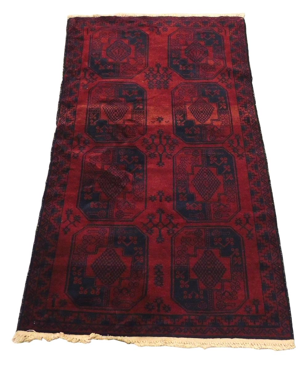 RUG SEMI ANTIQUE AFGHAN BOKHARA  2e2bcf