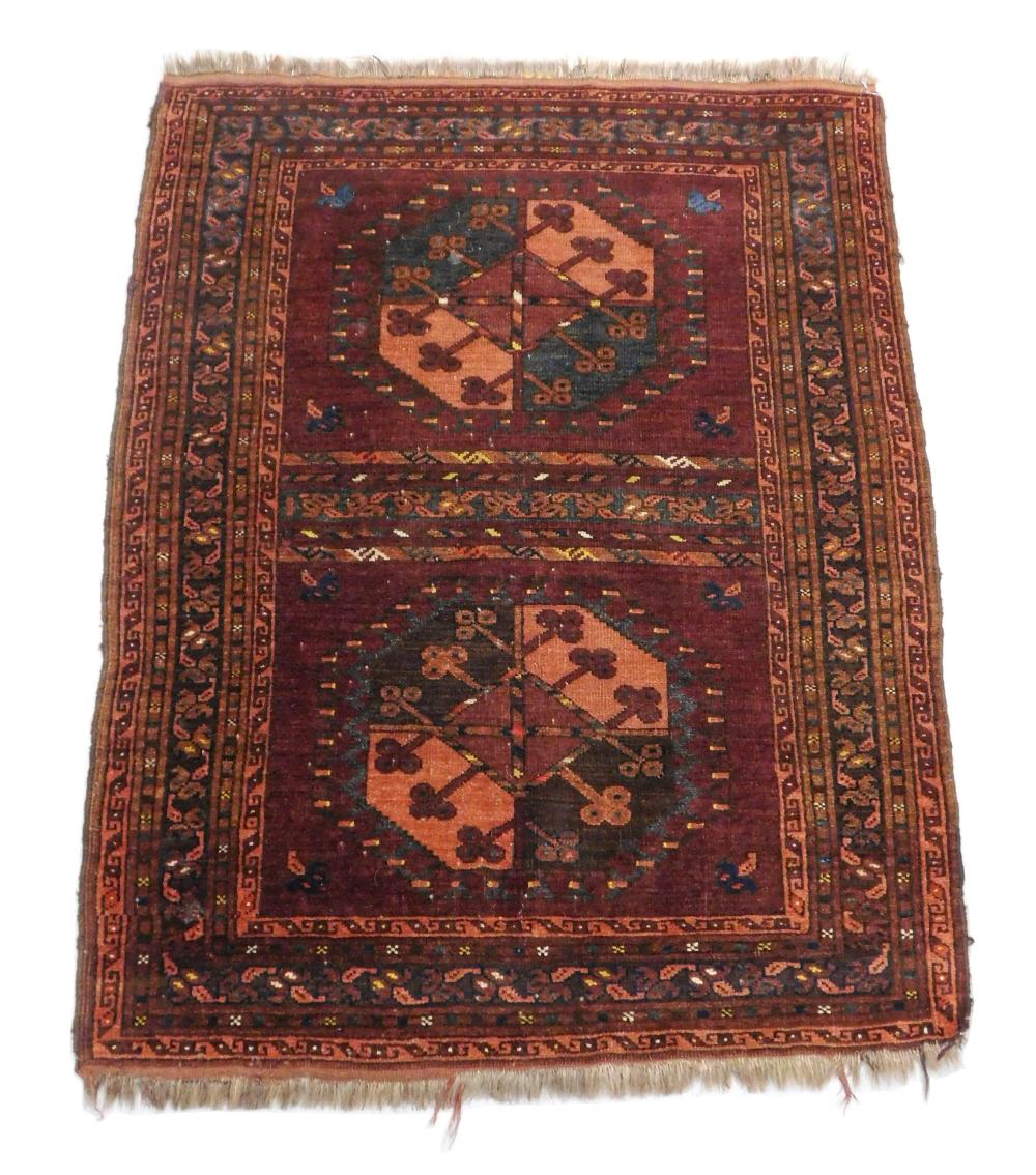 RUG SEMI ANTIQUE AFGHAN BOKHARA  2e2bd9