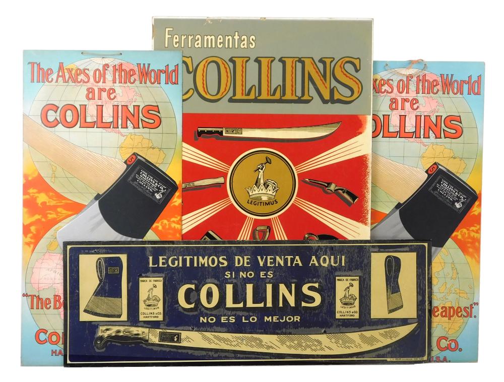 LOT OF FOUR EARLY 20TH C. COLLINS &