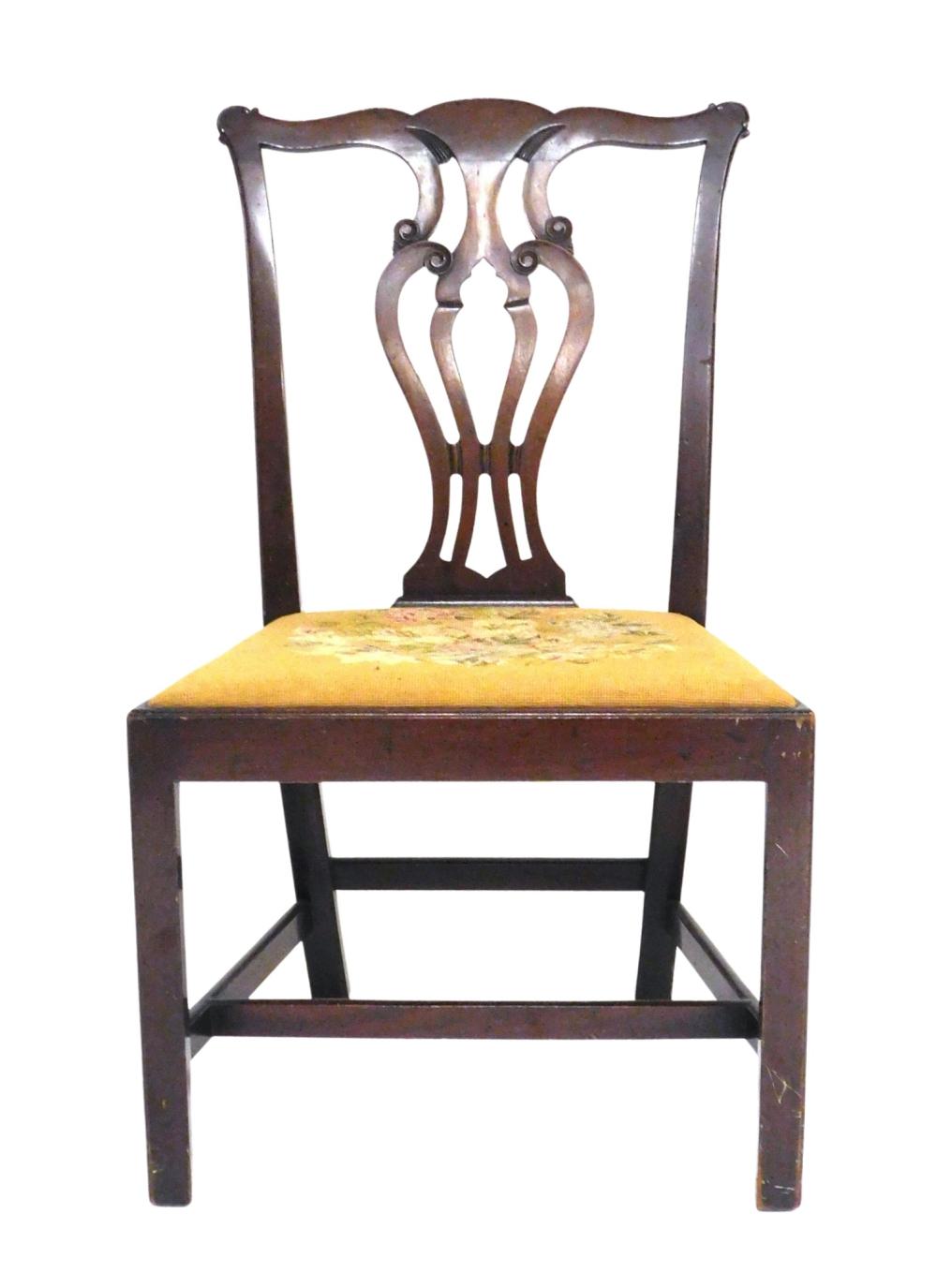 CHIPPENDALE STYLE SIDE CHAIR 20TH 2e2ca4