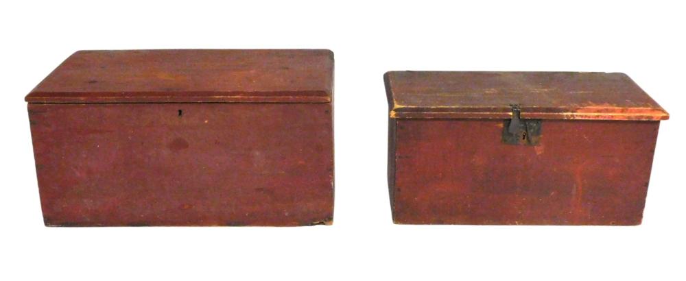 TWO SMALL LIFT TOP CHESTS WITH 2e2ca8