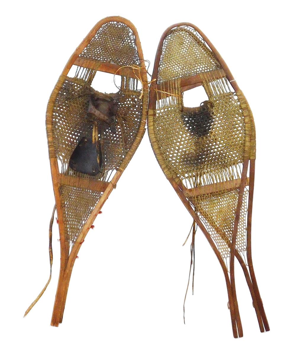 ANTIQUE SNOWSHOES, EARLY 20TH C., TWO