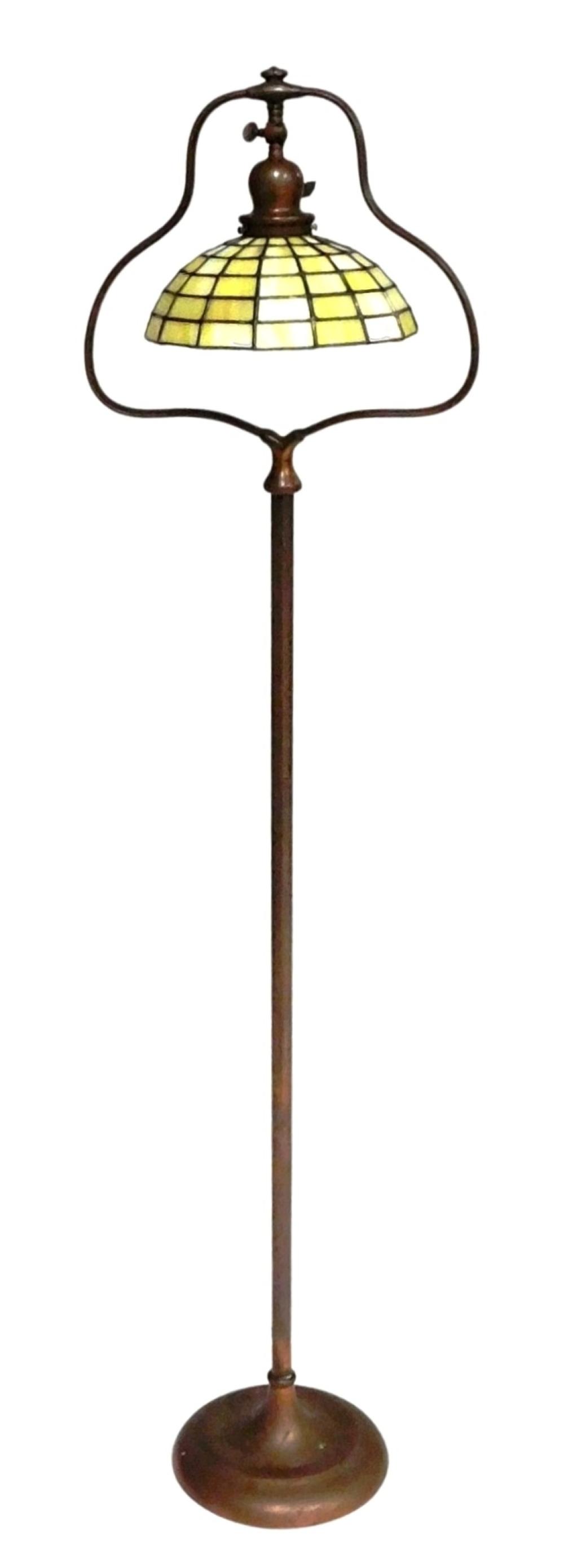 LAMP: HANDEL BRONZE FLOOR LAMP WITH