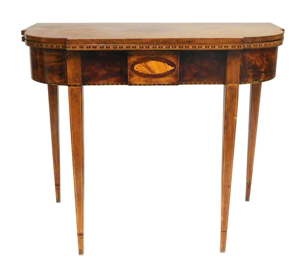 19TH C. FEDERAL STYLE CARD TABLE,