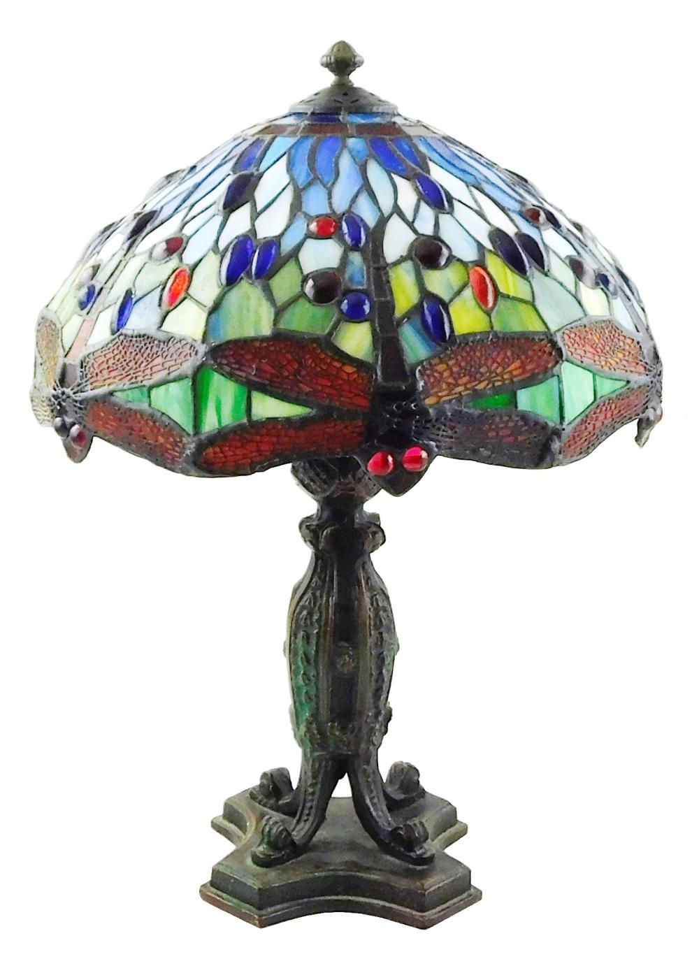 LAMP: TIFFANY STYLE "DRAGONFLY"