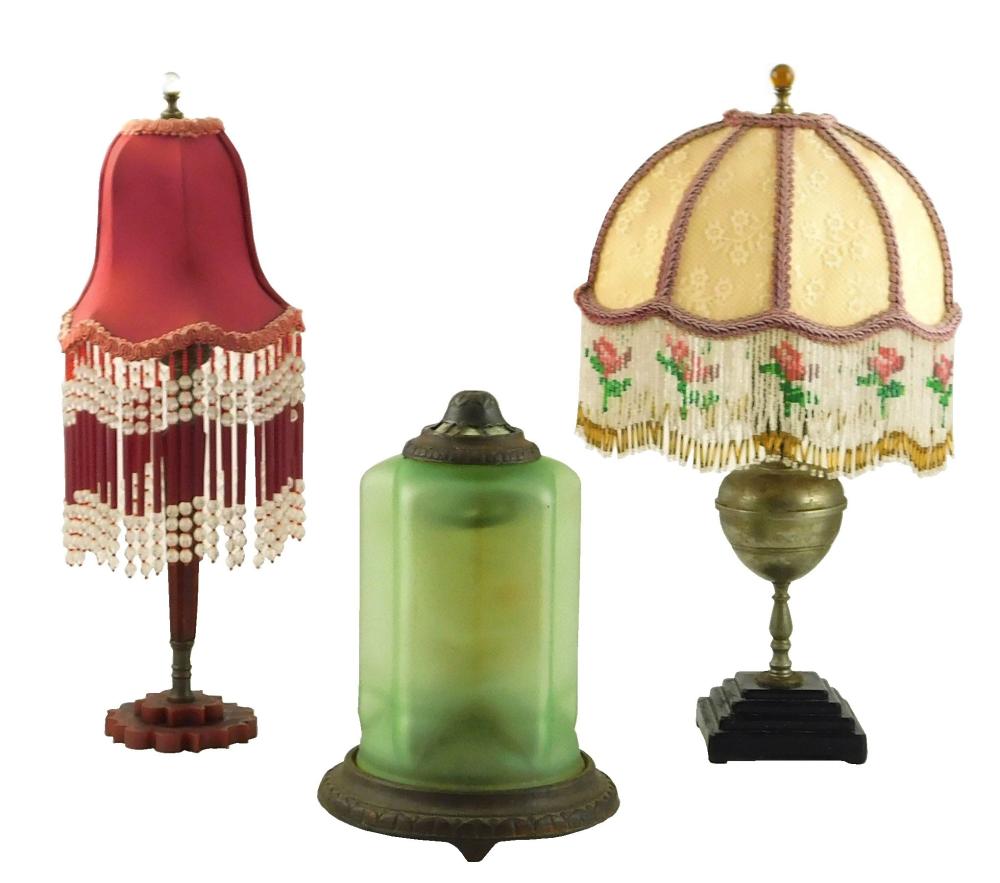 LAMP: THREE SMALL LAMPS INCLUDING