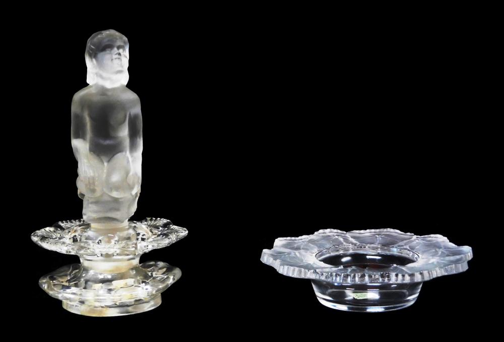 GLASS: STEUBEN AND LALIQUE, THREE