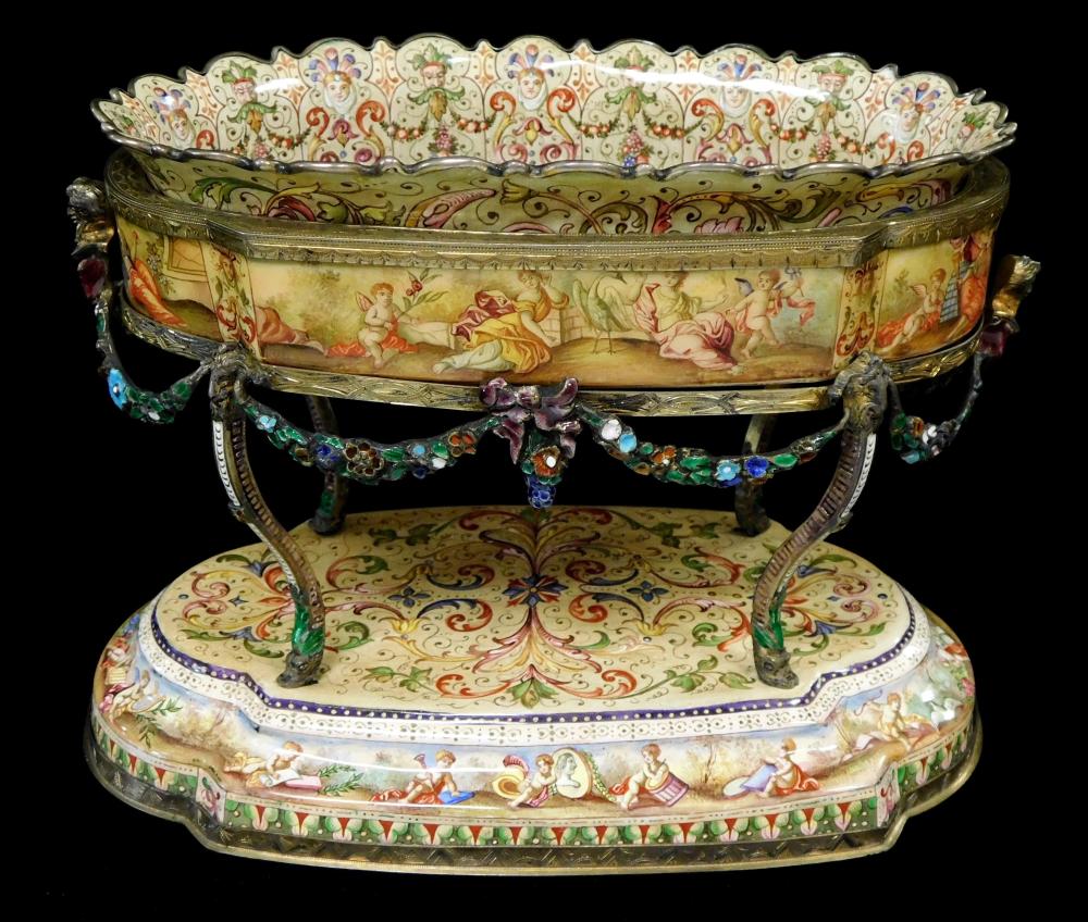 19TH C. VIENNESE ENAMEL ON SILVER