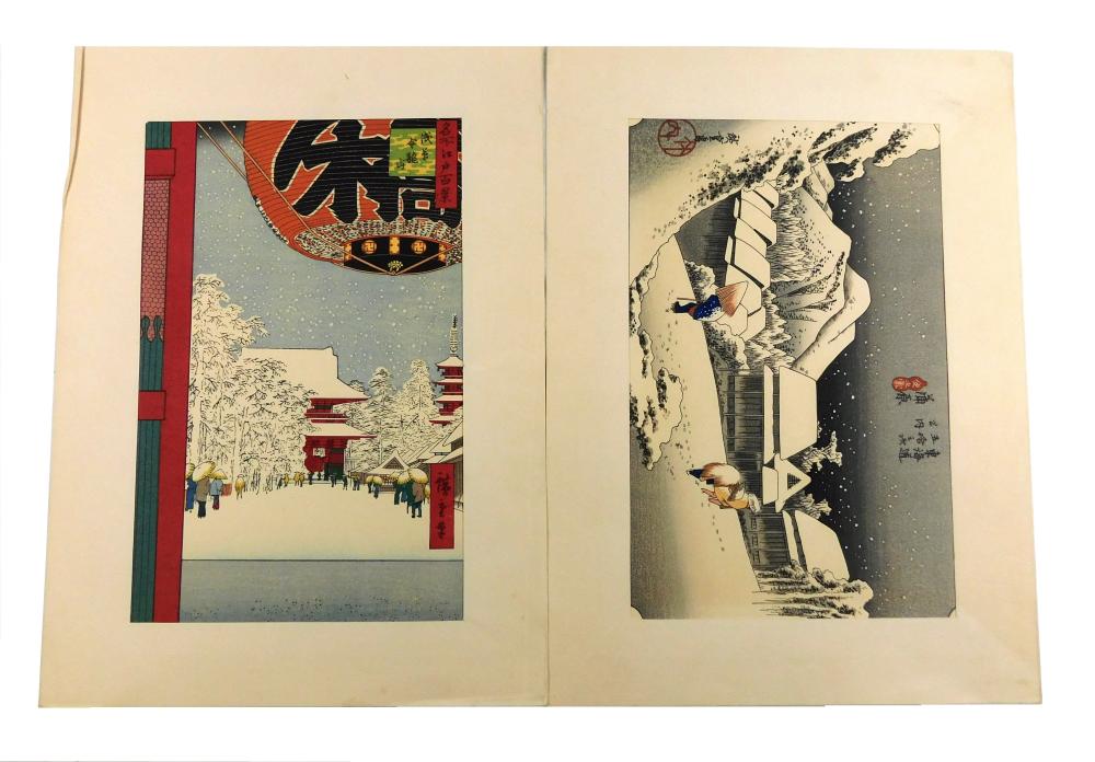 ASIAN TWO WOODBLOCK PRINTS AFTER 2e2db3