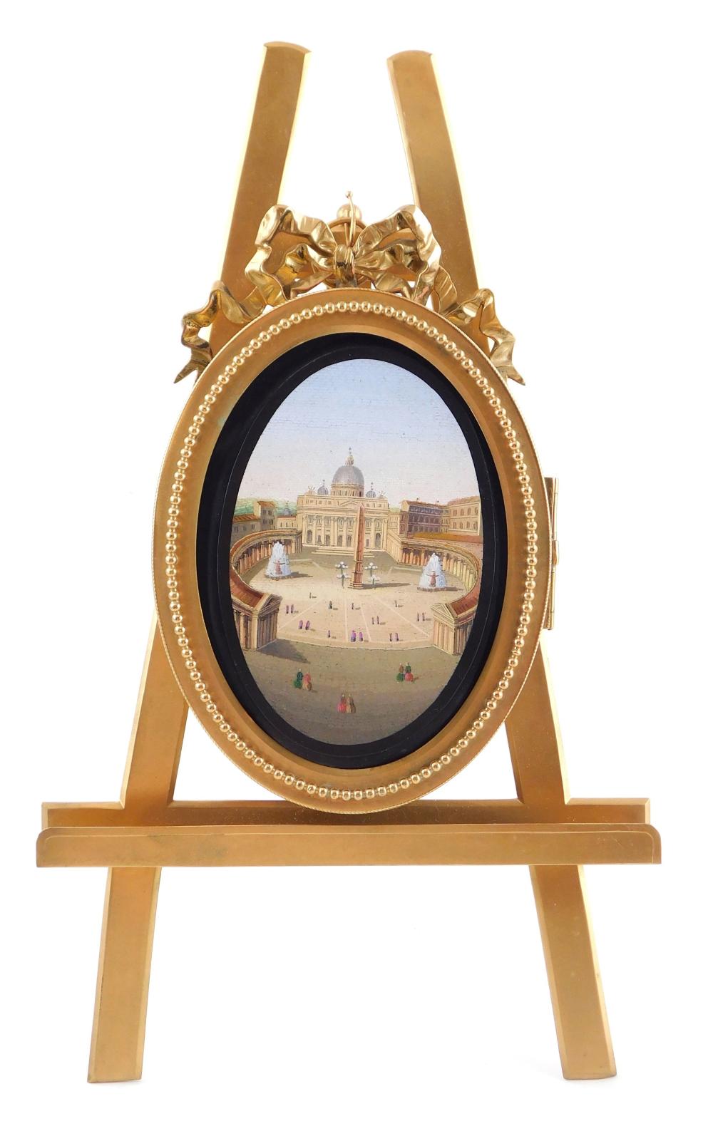 MICRO-MOSAIC OF THE VATICAN ON EASEL
